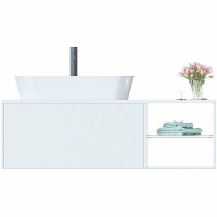 Тумба с раковиной SanVit Оскар 120 L koskar120L подвесная Белая, купить, цена, заказать, магазин, доставка, скидка, промокод, купить, цена, заказать, магазин, доставка, скидка, промокод