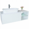 Тумба с раковиной SanVit Оскар 120 L koskar120L подвесная Белая, купить, цена, заказать, магазин, доставка, скидка, промокод, купить, цена, заказать, магазин, доставка, скидка, промокод