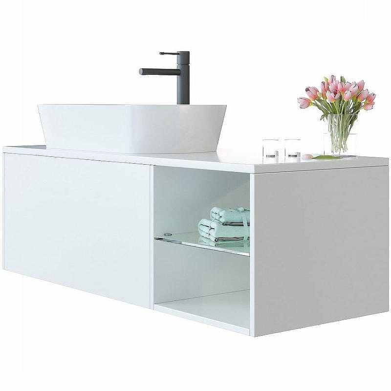 Тумба с раковиной SanVit Оскар 120 L koskar120L подвесная Белая, купить, цена, заказать, магазин, доставка, скидка, промокод, купить, цена, заказать, магазин, доставка, скидка, промокод