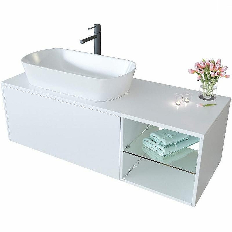 Тумба с раковиной SanVit Оскар 120 L koskar120L подвесная Белая, купить, цена, заказать, магазин, доставка, скидка, промокод, купить, цена, заказать, магазин, доставка, скидка, промокод