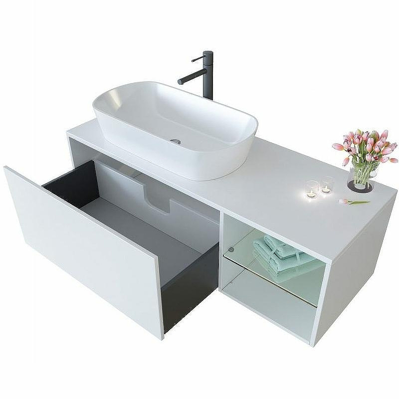 Тумба с раковиной SanVit Оскар 120 L koskar120L подвесная Белая, купить, цена, заказать, магазин, доставка, скидка, промокод, купить, цена, заказать, магазин, доставка, скидка, промокод