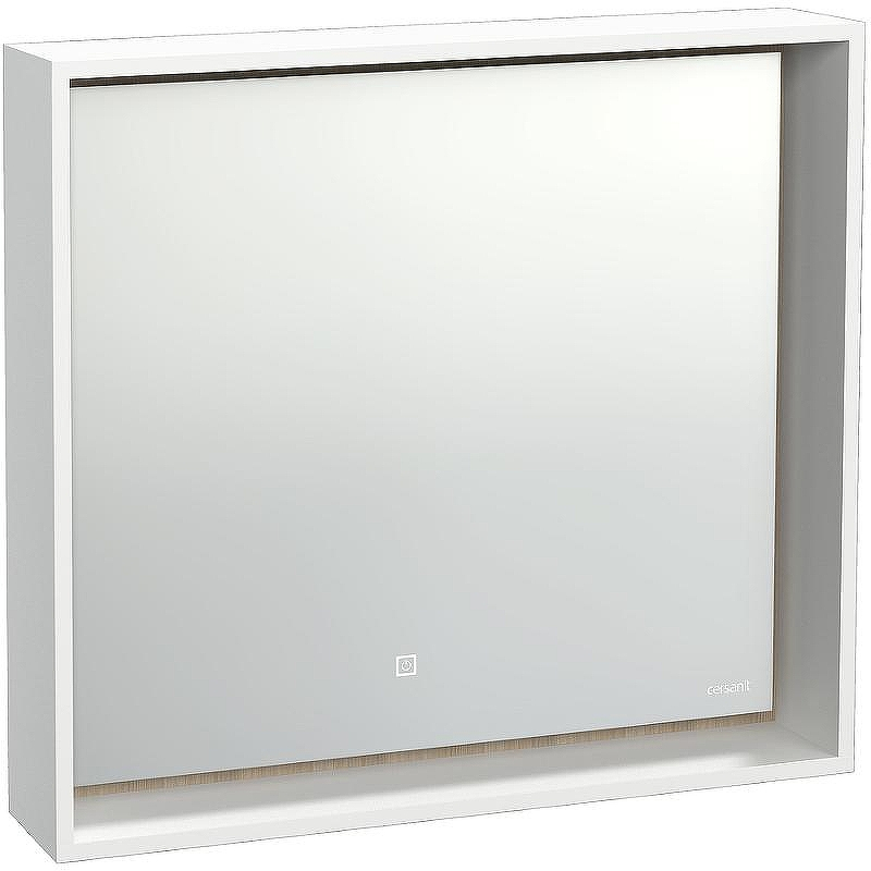 Зеркало Cersanit Louna 80 SP-LU-LOU80-Os с подсветкой Белое с сенсорным выключателем, купить, цена, заказать, магазин, доставка, скидка, промокод, купить, цена, заказать, магазин, доставка, скидка, промокод