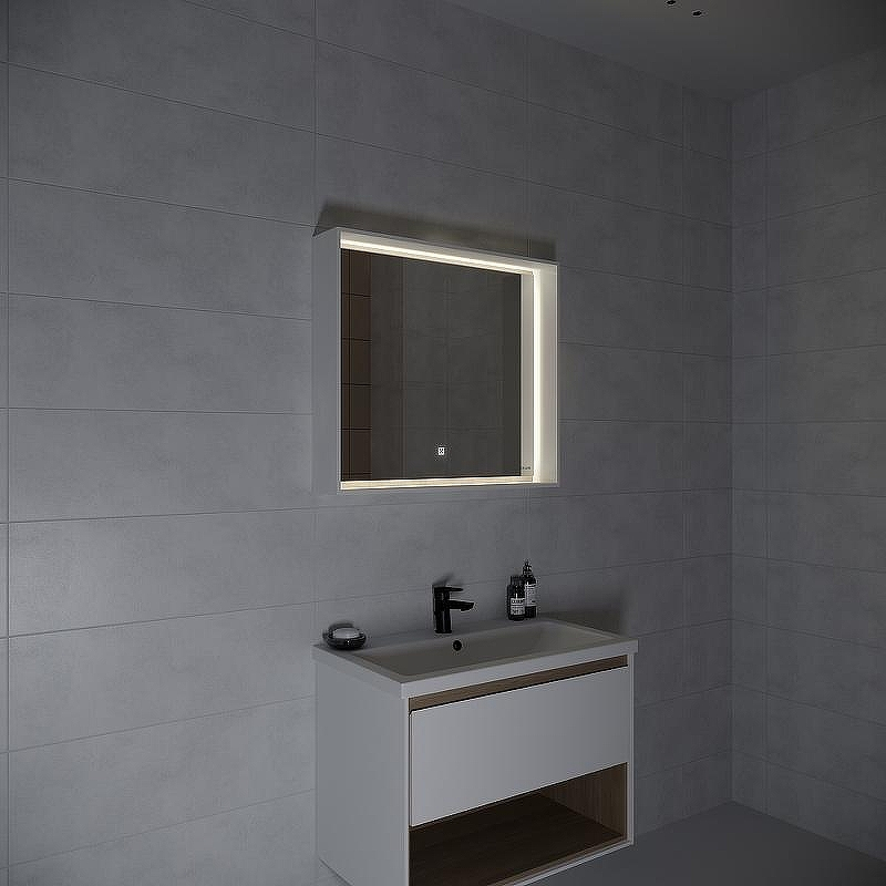 Зеркало Cersanit Louna 80 SP-LU-LOU80-Os с подсветкой Белое с сенсорным выключателем, купить, цена, заказать, магазин, доставка, скидка, промокод, купить, цена, заказать, магазин, доставка, скидка, промокод