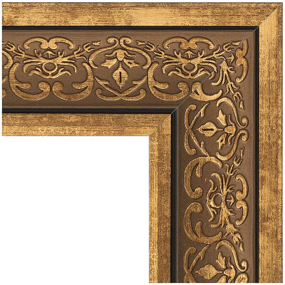 Зеркало Evoform Exclusive 159х69 BY 3578 с фацетом в багетной раме - Вензель бронзовый 101