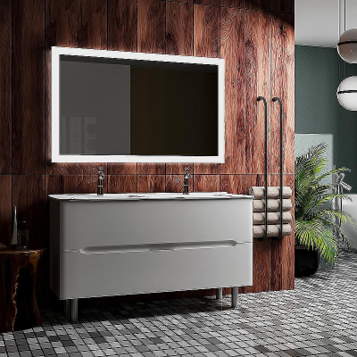 Тумба с раковиной SanVit Форма 120 kforman1202w Белая глянцевая