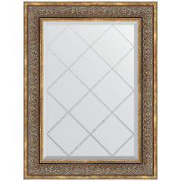 Зеркало Evoform Exclusive-G 91х69 BY 4120 с гравировкой в багетной раме - Вензель бронзовый 101, купить, цена, заказать, магазин, доставка, скидка, промокод, купить, цена, заказать, магазин, доставка, скидка, промокод