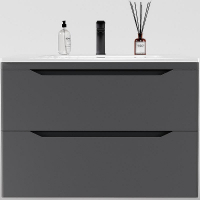 Тумба под раковину Style Line Марелла 80 Люкс Plus СС-00002412 подвесная Серый матовый антискрейтч, купить, цена, заказать, магазин, доставка, скидка, промокод, купить, цена, заказать, магазин, доставка, скидка, промокод