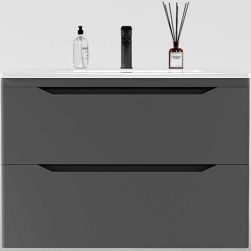 Тумба под раковину Style Line Марелла 80 Люкс Plus СС-00002412 подвесная Серый матовый антискрейтч, купить, цена, заказать, магазин, доставка, скидка, промокод, купить, цена, заказать, магазин, доставка, скидка, промокод