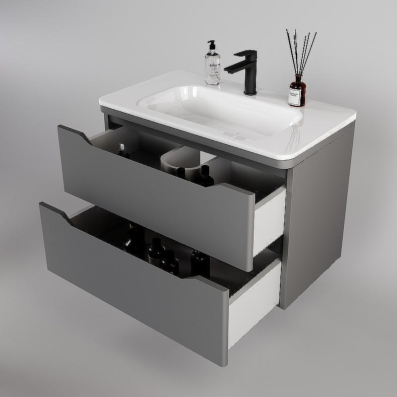 Тумба под раковину Style Line Марелла 80 Люкс Plus СС-00002412 подвесная Серый матовый антискрейтч, купить, цена, заказать, магазин, доставка, скидка, промокод, купить, цена, заказать, магазин, доставка, скидка, промокод