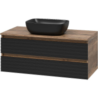 Тумба под раковину Brevita Dakota 100 DAK-09100-19/02-2Я подвесная Черный кварц Дуб Галифакс олово, купить, цена, заказать, магазин, доставка, скидка, промокод, купить, цена, заказать, магазин, доставка, скидка, промокод