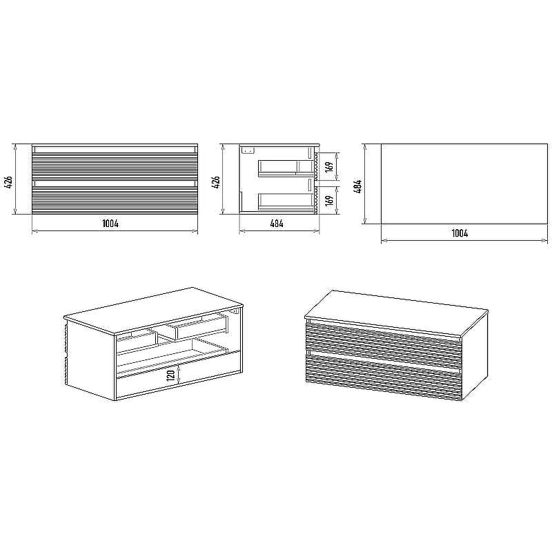 Тумба под раковину Brevita Dakota 100 DAK-09100-19/02-2Я подвесная Черный кварц Дуб Галифакс олово, купить, цена, заказать, магазин, доставка, скидка, промокод, купить, цена, заказать, магазин, доставка, скидка, промокод