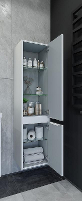 Шкаф пенал Caprigo Forte 35 R 36150R-SF027 подвесной Белый матовый