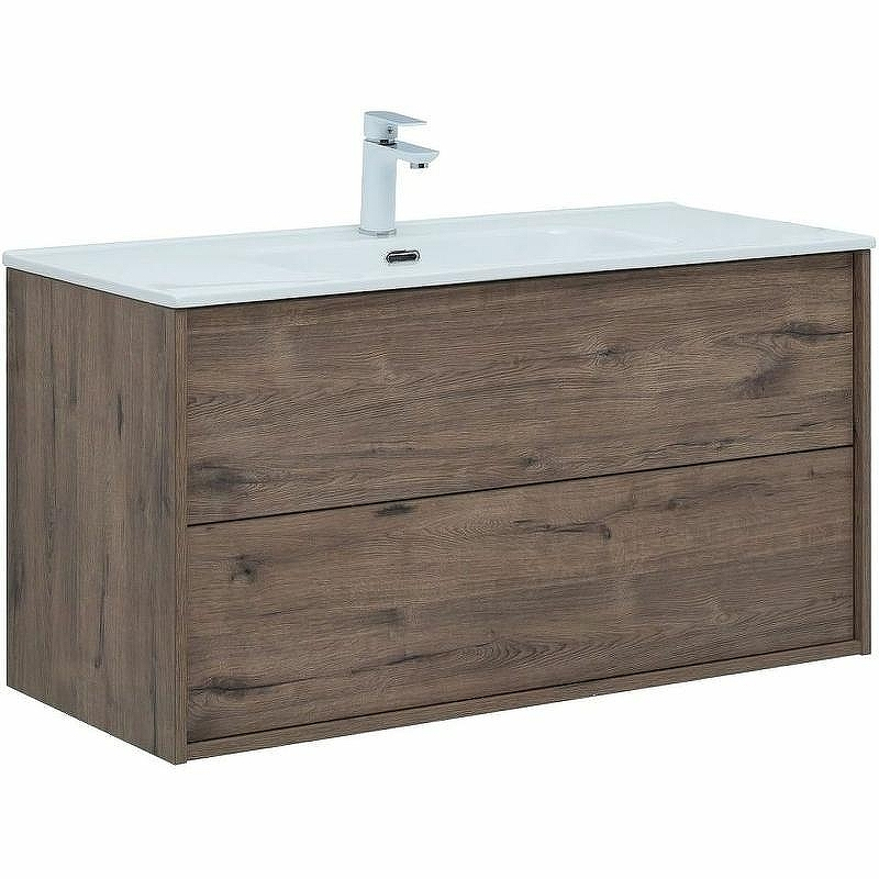 Тумба под раковину Aquanet Lino 100 Flat 287545 подвесная Дуб веллингтон, купить, цена, заказать, магазин, доставка, скидка, промокод, купить, цена, заказать, магазин, доставка, скидка, промокод