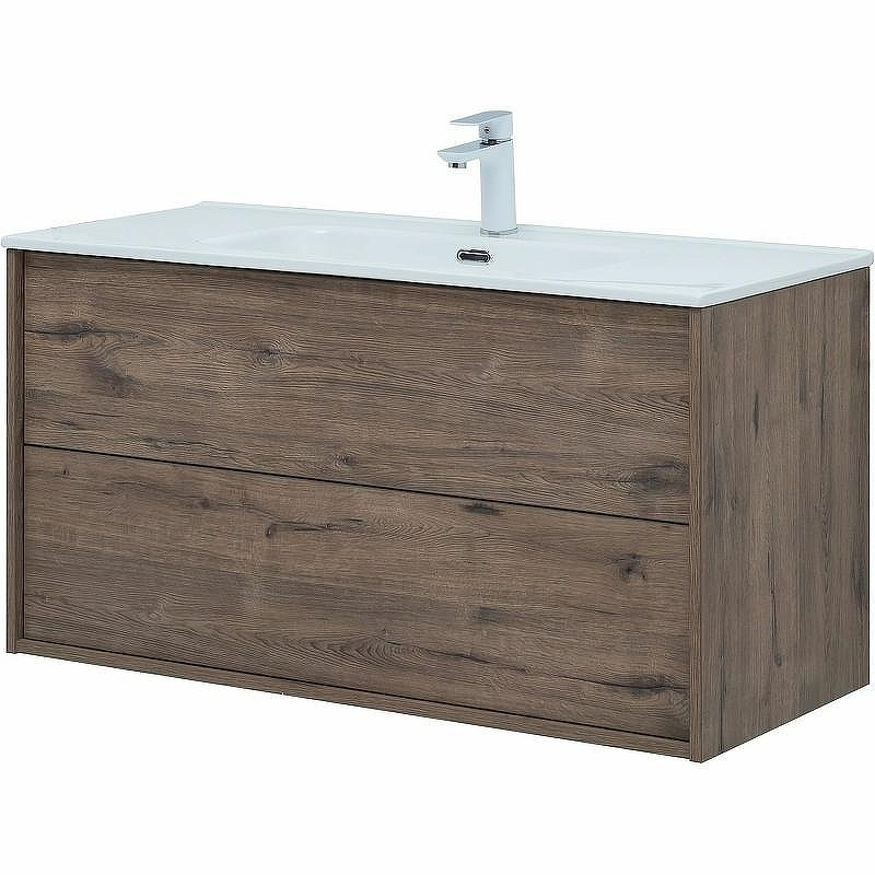 Тумба под раковину Aquanet Lino 100 Flat 287545 подвесная Дуб веллингтон, купить, цена, заказать, магазин, доставка, скидка, промокод, купить, цена, заказать, магазин, доставка, скидка, промокод