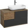Тумба под раковину Aquaton Терра 85 1A247201TEKA0 подвесная Дуб кантри Антрацит, купить, цена, заказать, магазин, доставка, скидка, промокод, купить, цена, заказать, магазин, доставка, скидка, промокод