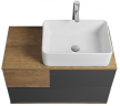 Тумба под раковину Aquaton Терра 85 1A247201TEKA0 подвесная Дуб кантри Антрацит, купить, цена, заказать, магазин, доставка, скидка, промокод, купить, цена, заказать, магазин, доставка, скидка, промокод