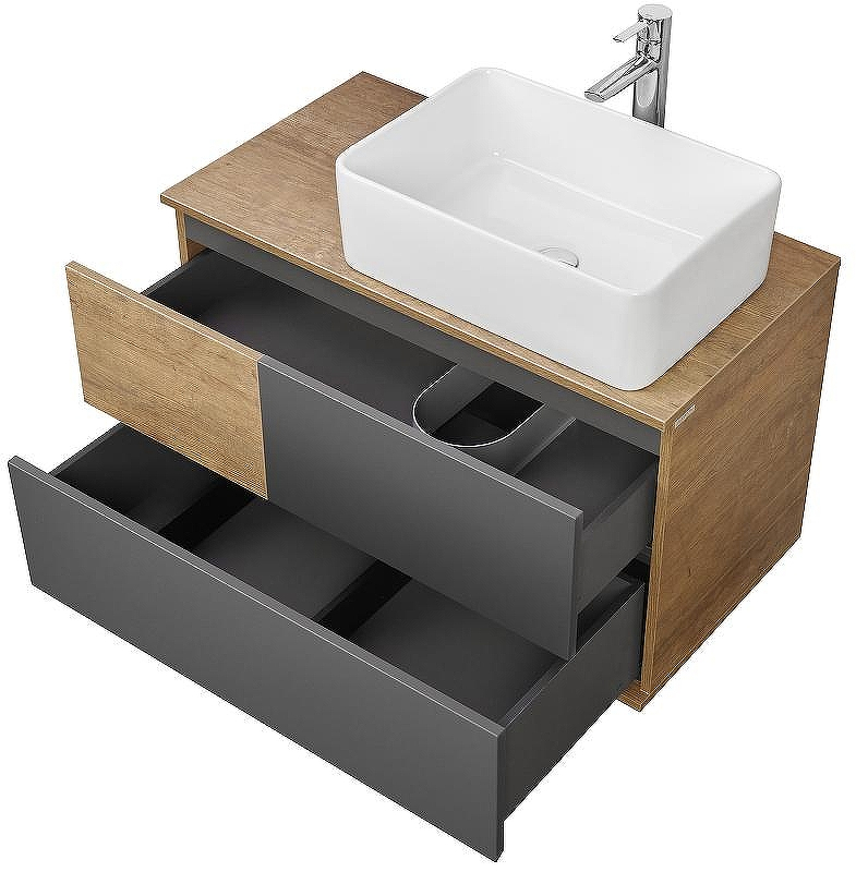 Тумба под раковину Aquaton Терра 85 1A247201TEKA0 подвесная Дуб кантри Антрацит, купить, цена, заказать, магазин, доставка, скидка, промокод, купить, цена, заказать, магазин, доставка, скидка, промокод