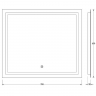 Зеркало Evoform Ledline 60x70 BY 2434 с подсветкой 22 W - сенсорный выключатель, купить, цена, заказать, магазин, доставка, скидка, промокод, купить, цена, заказать, магазин, доставка, скидка, промокод
