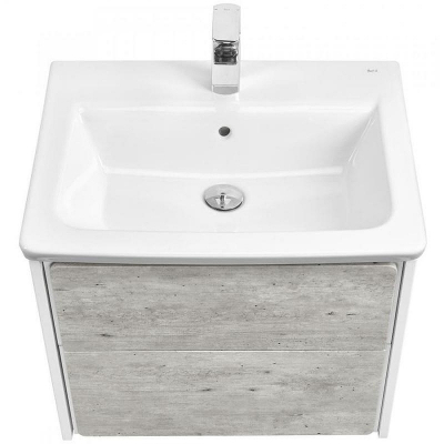 Тумба под раковину Roca Ronda 60 ZRU9303002 подвесная Бетон Белый матовый