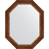 Зеркало Evoform Octagon 76x96 BY 7172 в багетной раме - Римская бронза 88, купить, цена, заказать, магазин, доставка, скидка, промокод, купить, цена, заказать, магазин, доставка, скидка, промокод