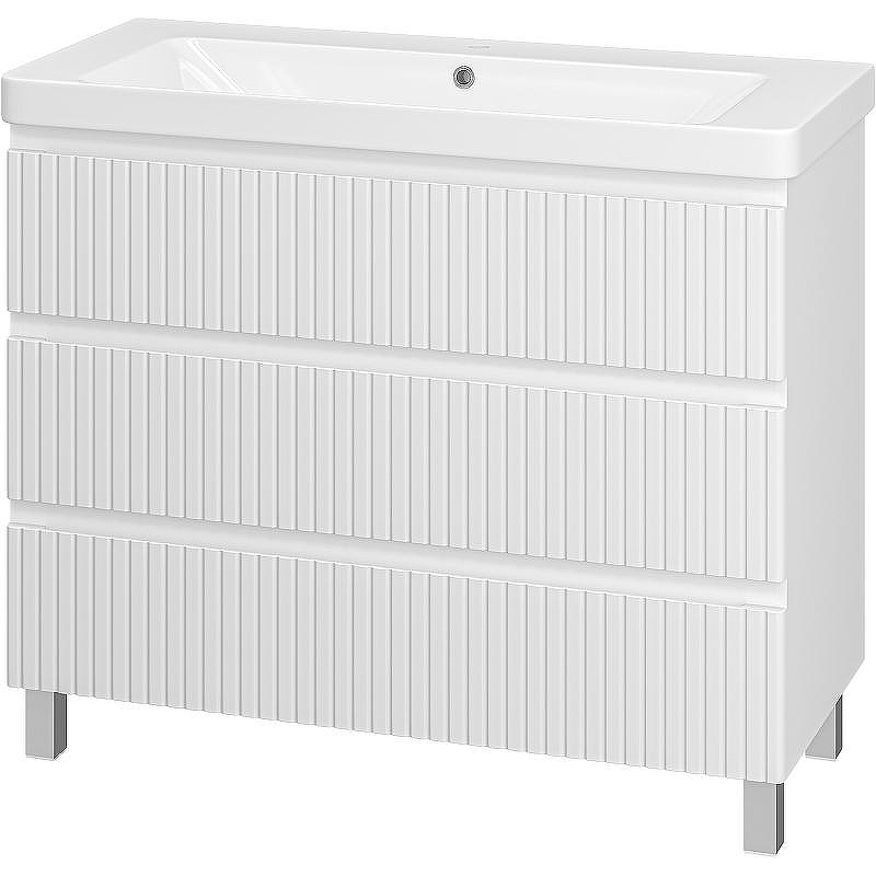 Тумба с раковиной Brevita Victory 105 УТ000024305 Белая матовая, купить, цена, заказать, магазин, доставка, скидка, промокод, купить, цена, заказать, магазин, доставка, скидка, промокод