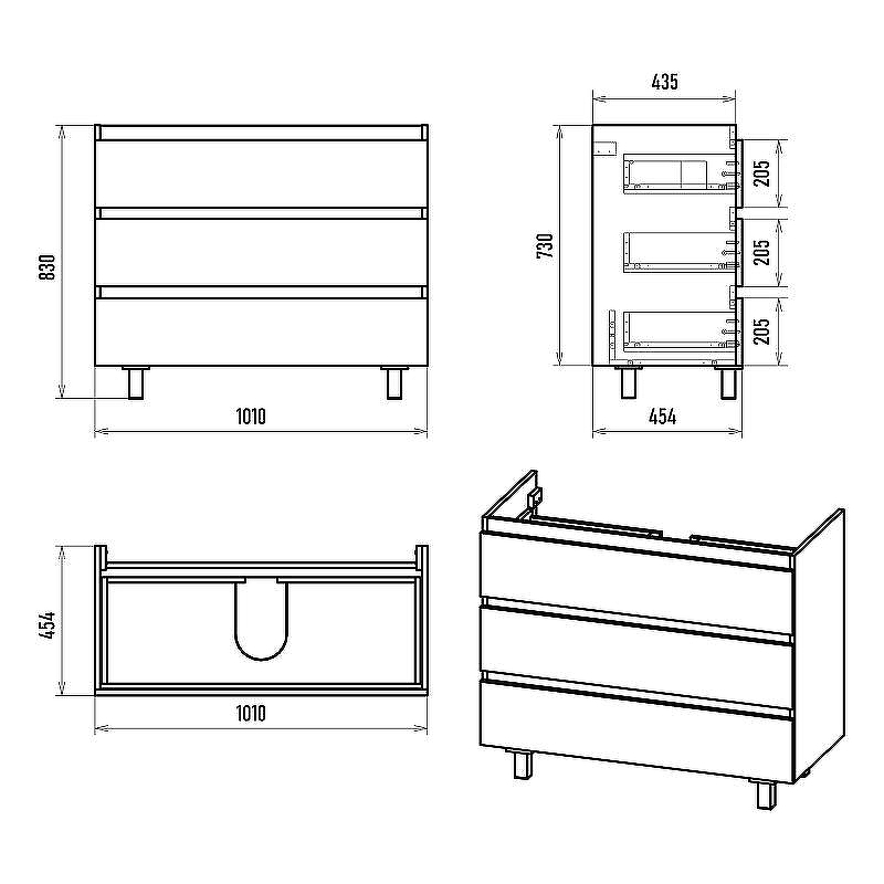 Тумба с раковиной Brevita Victory 105 УТ000024305 Белая матовая, купить, цена, заказать, магазин, доставка, скидка, промокод, купить, цена, заказать, магазин, доставка, скидка, промокод
