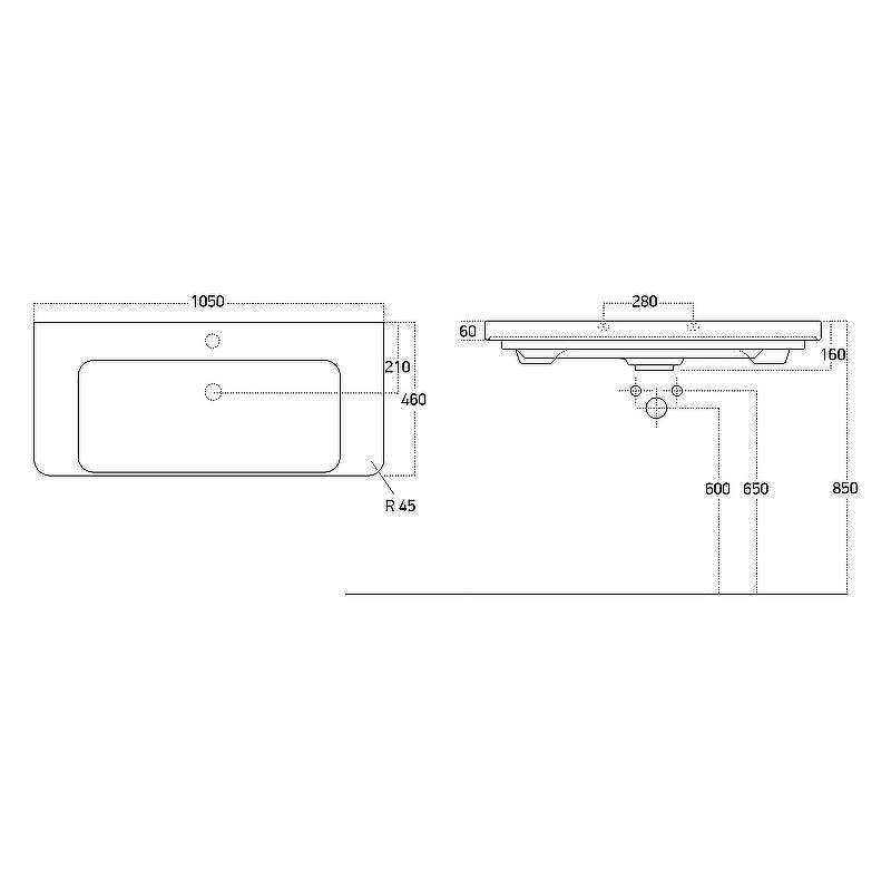 Тумба с раковиной Brevita Victory 105 УТ000024305 Белая матовая, купить, цена, заказать, магазин, доставка, скидка, промокод, купить, цена, заказать, магазин, доставка, скидка, промокод