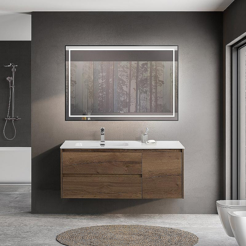 Тумба под раковину BelBagno Kraft 120 L KRAFT-1200-2C-1A-SO-RT-L подвесная Rovere Tabacco, купить, цена, заказать, магазин, доставка, скидка, промокод, купить, цена, заказать, магазин, доставка, скидка, промокод