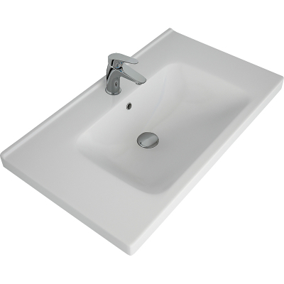 Тумба с раковиной Misty Спарта 80 УТ000013759 Белая матовая