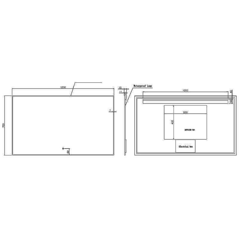 Зеркало Boheme Modern 120x70 543-120-MG с подсветкой Золото матовое с сенсорным выключателем и подогревом, купить, цена, заказать, магазин, доставка, скидка, промокод, купить, цена, заказать, магазин, доставка, скидка, промокод