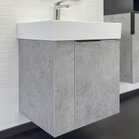 Тумба с раковиной Comforty Асти 60П 00-00019191 подвесная Бетон светлый, купить, цена, заказать, магазин, доставка, скидка, промокод, купить, цена, заказать, магазин, доставка, скидка, промокод