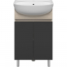 Тумба с раковиной Misty Поло 50 УТ000014009 Антрацит Дуб Галифакс белый, купить, цена, заказать, магазин, доставка, скидка, промокод, купить, цена, заказать, магазин, доставка, скидка, промокод