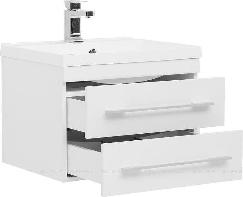 Тумба с раковиной Aquanet Нота 58 212800 подвесная Белая, купить, цена, заказать, магазин, доставка, скидка, промокод, купить, цена, заказать, магазин, доставка, скидка, промокод