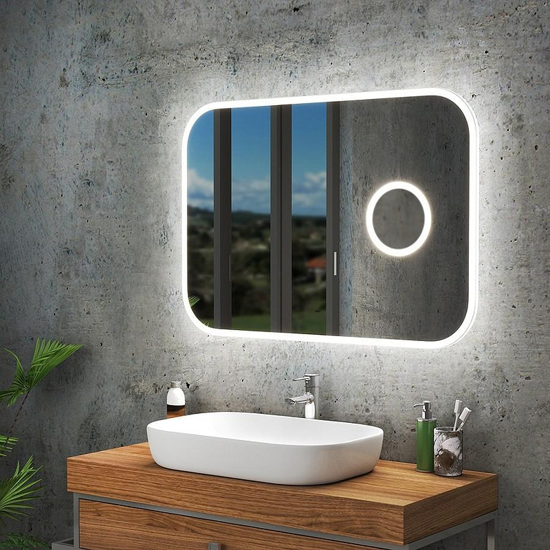 Зеркало Maretti Florenza 100 FL1410070P19EL с подсветкой с увеличением с бесконтактным выключателем, купить, цена, заказать, магазин, доставка, скидка, промокод, купить, цена, заказать, магазин, доставка, скидка, промокод