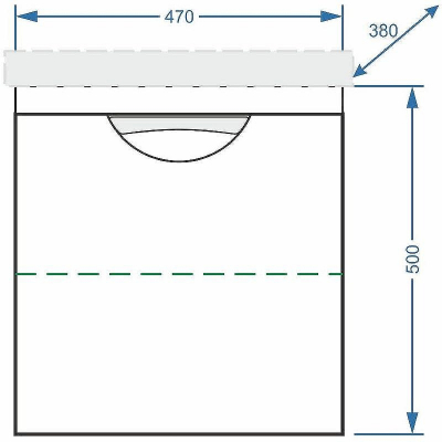 Тумба под раковину Stella Polar Норина 50 SP-00000233 подвесная Белая
