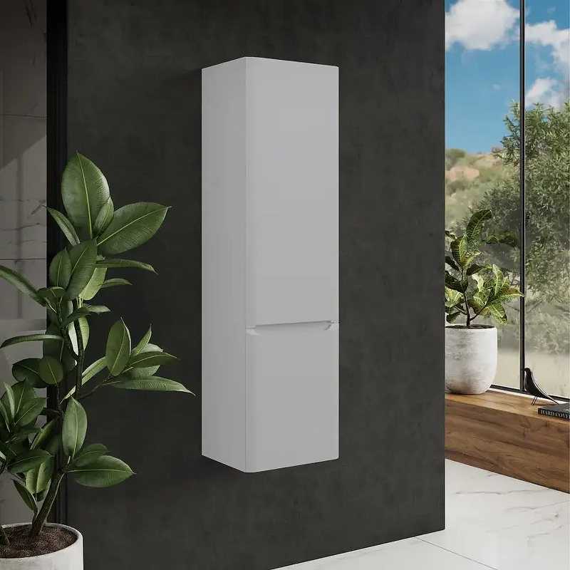 Шкаф пенал AQUAme S4 33 AQM9004GM подвесной цвет Серый, купить, цена, заказать, магазин, доставка, скидка, промокод, купить, цена, заказать, магазин, доставка, скидка, промокод