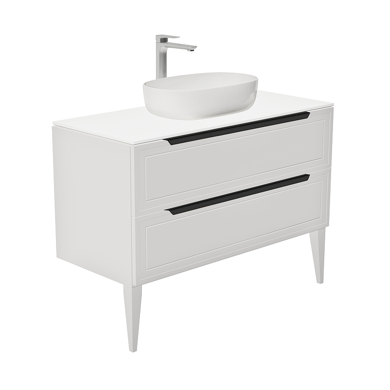 Тумба под раковину ЗОВ Севилья 100 S100W-KPW цвет Белый матовый, купить, цена, заказать, магазин, доставка, скидка, промокод, купить, цена, заказать, магазин, доставка, скидка, промокод