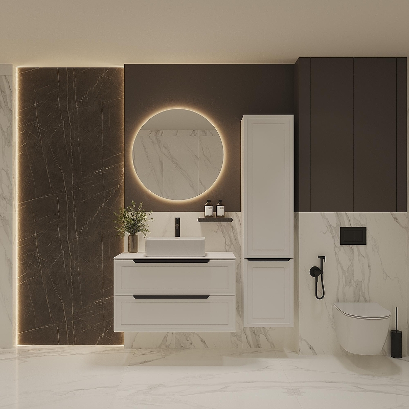 Тумба под раковину ЗОВ Севилья 100 S100W-KPW цвет Белый матовый, купить, цена, заказать, магазин, доставка, скидка, промокод, купить, цена, заказать, магазин, доставка, скидка, промокод