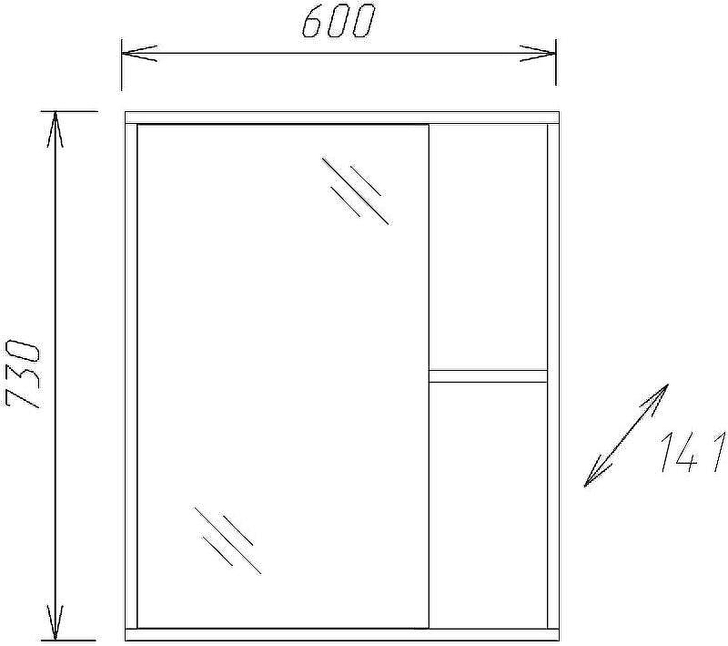 Зеркальный шкаф Onika Дельта 60.00 206060 Ясень шимо светлый, купить, цена, заказать, магазин, доставка, скидка, промокод, купить, цена, заказать, магазин, доставка, скидка, промокод