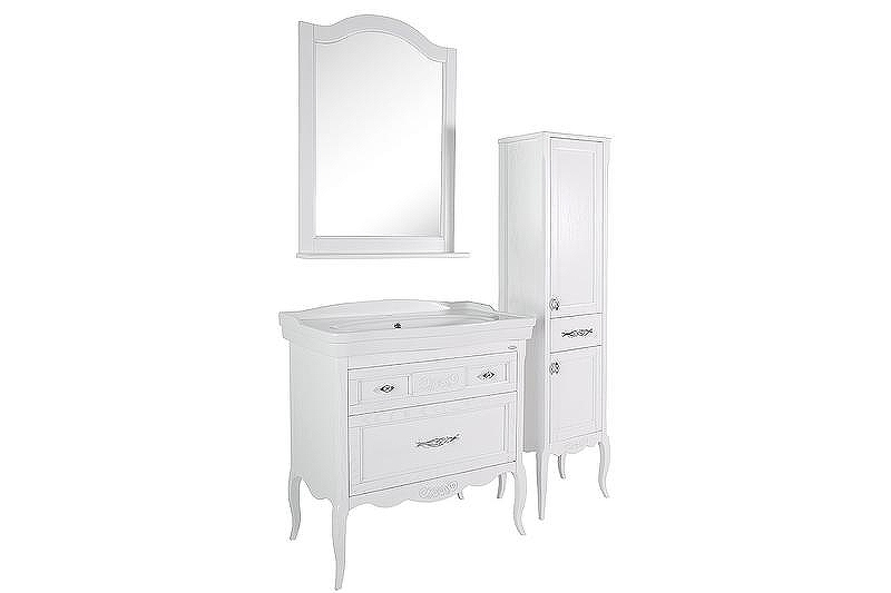 Шкаф пенал ASB-Woodline Модерн 40 11256 Белый с патиной Серебро, купить, цена, заказать, магазин, доставка, скидка, промокод, купить, цена, заказать, магазин, доставка, скидка, промокод