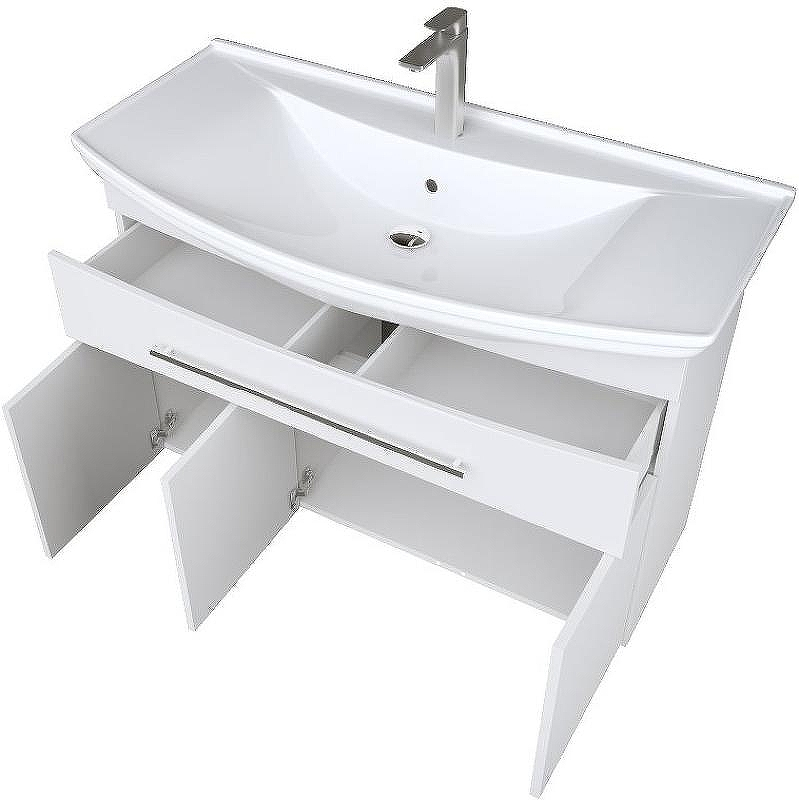 Тумба под раковину 1MarKa Lina New 105Н У94492 Белый глянец, купить, цена, заказать, магазин, доставка, скидка, промокод, купить, цена, заказать, магазин, доставка, скидка, промокод