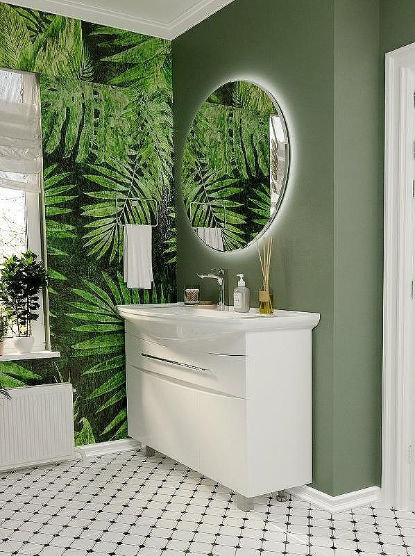 Тумба под раковину 1MarKa Lina New 105Н У94492 Белый глянец, купить, цена, заказать, магазин, доставка, скидка, промокод, купить, цена, заказать, магазин, доставка, скидка, промокод