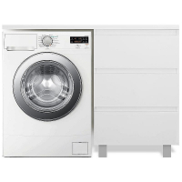 Тумба с раковиной Эстет Dallas Luxe 110 R ФР-00002019 Белая, купить, цена, заказать, магазин, доставка, скидка, промокод, купить, цена, заказать, магазин, доставка, скидка, промокод