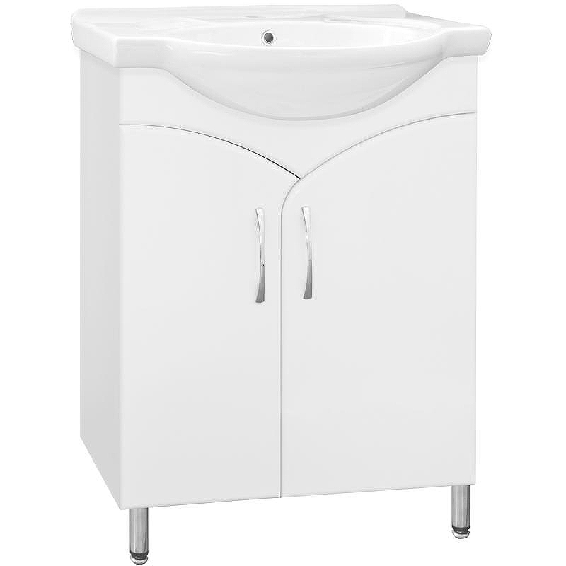 Тумба под раковину Style Line Эко Стандарт 15 Байкал 60 Белый глянец, купить, цена, заказать, магазин, доставка, скидка, промокод, купить, цена, заказать, магазин, доставка, скидка, промокод