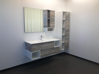 Зеркало со шкафом Comforty Турин 120 00004137136 Дуб бежевый