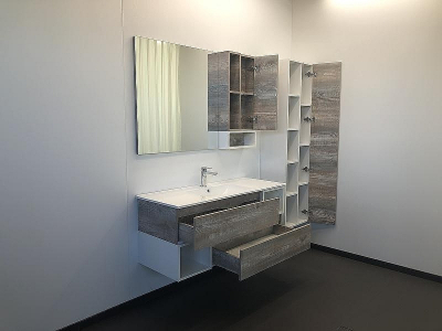 Зеркало со шкафом Comforty Турин 120 00004137136 Дуб бежевый