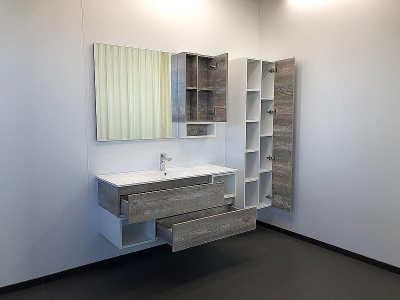 Зеркало со шкафом Comforty Турин 120 00004137136 Дуб бежевый