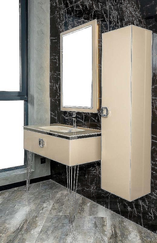 Тумба под раковину Boheme Armadi Art Lucido 100 770-100-CP подвесная Капучино, купить, цена, заказать, магазин, доставка, скидка, промокод, купить, цена, заказать, магазин, доставка, скидка, промокод