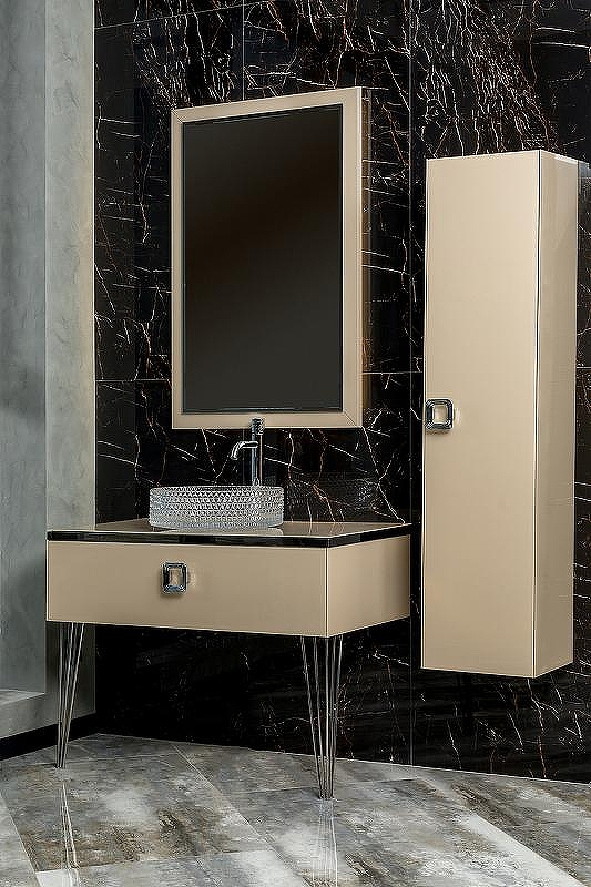 Тумба под раковину Boheme Armadi Art Lucido 100 770-100-CP подвесная Капучино, купить, цена, заказать, магазин, доставка, скидка, промокод, купить, цена, заказать, магазин, доставка, скидка, промокод