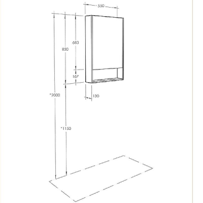 Зеркальный шкаф Aquaton Сканди 55 1A252102SD010 Белый